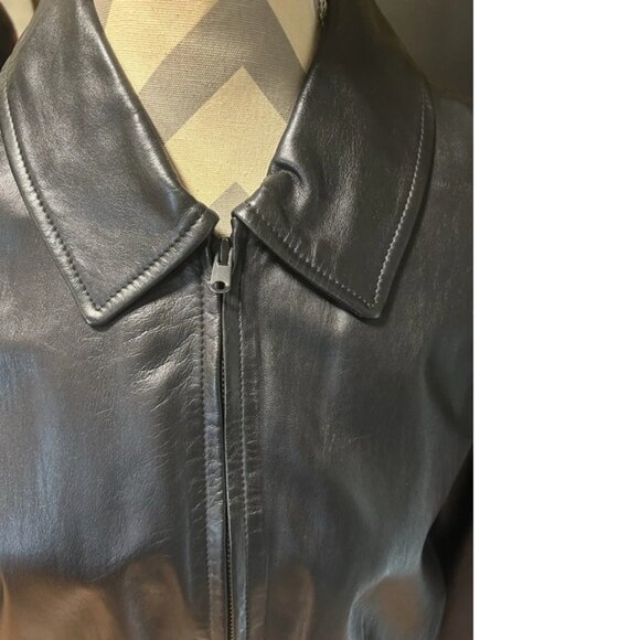 VINTAGE MENS DKNY DONNA KAREN NEW YORK LEATHER JACKET SIZE L FANTASTIC CONDITION - Picture 4 of 8
